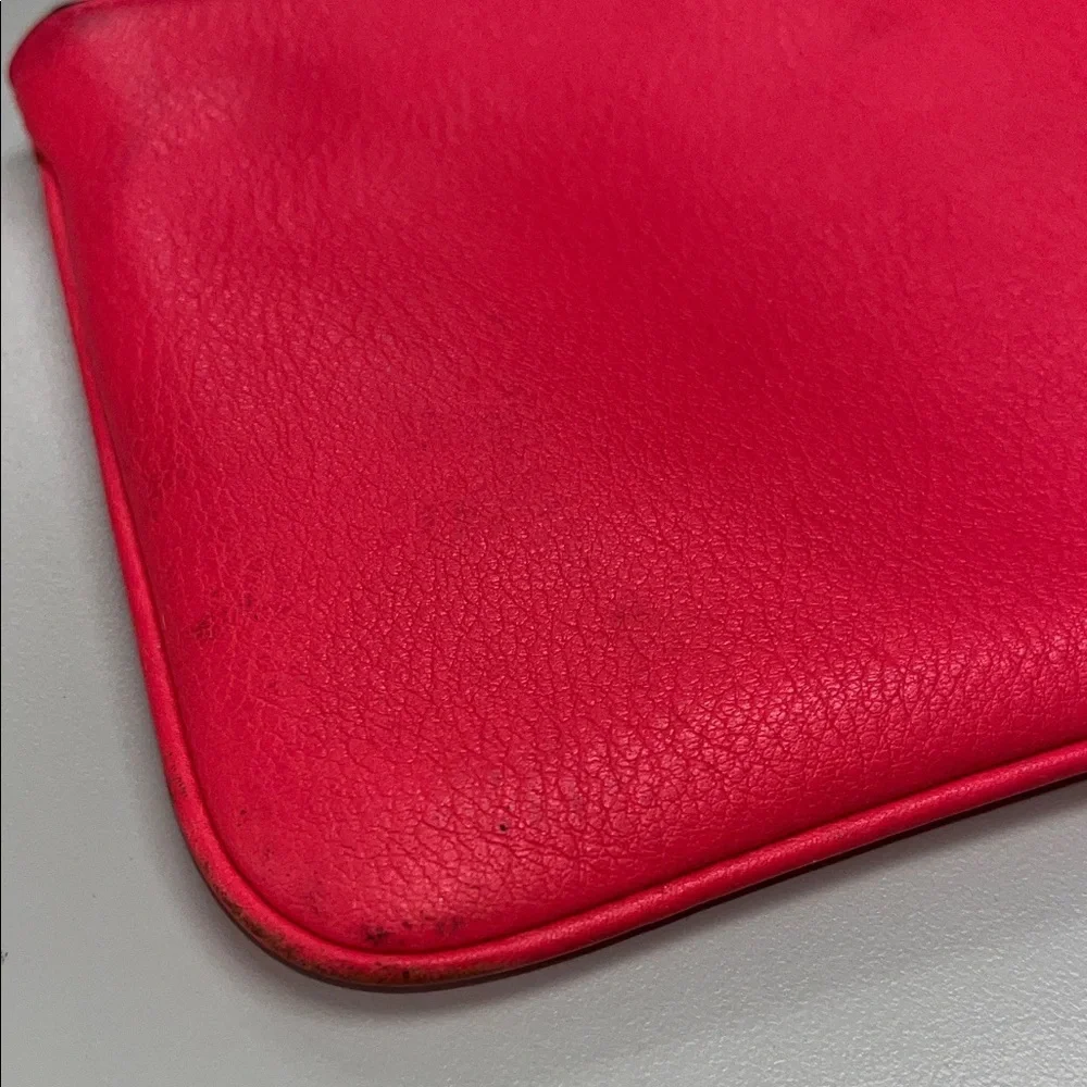 Kate Spade Vibrant Neon Hot Pink Leather Wristlet